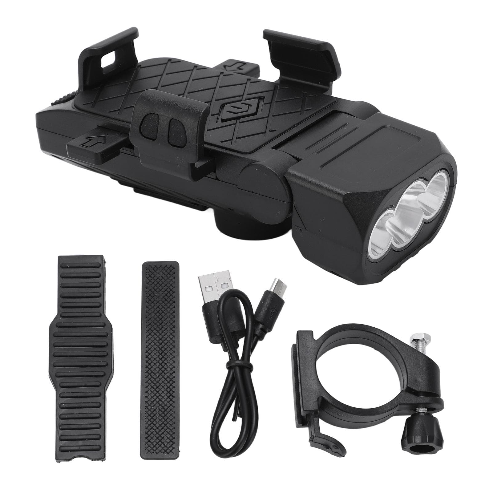 4 in 1 Multifunctional Bike Lights Bicycle Lights with Power Bank Horn Phone Holder Night Riding