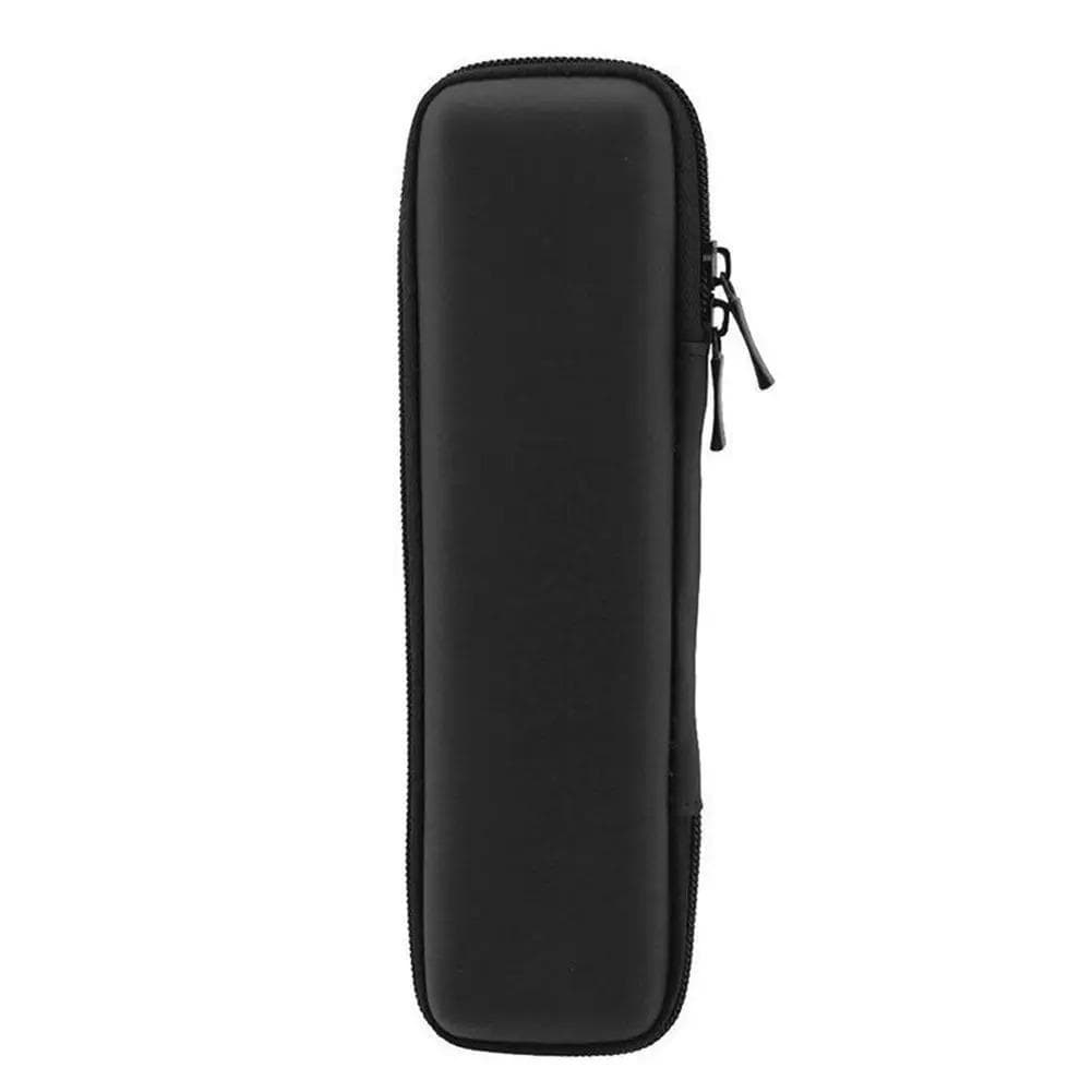 Black Hard Shell Pen Box Minimalist Style Pencil Case Earphone Mesh Storage Case Makeup Brush Organizer Pencil Zipper Case School Supplies Small
