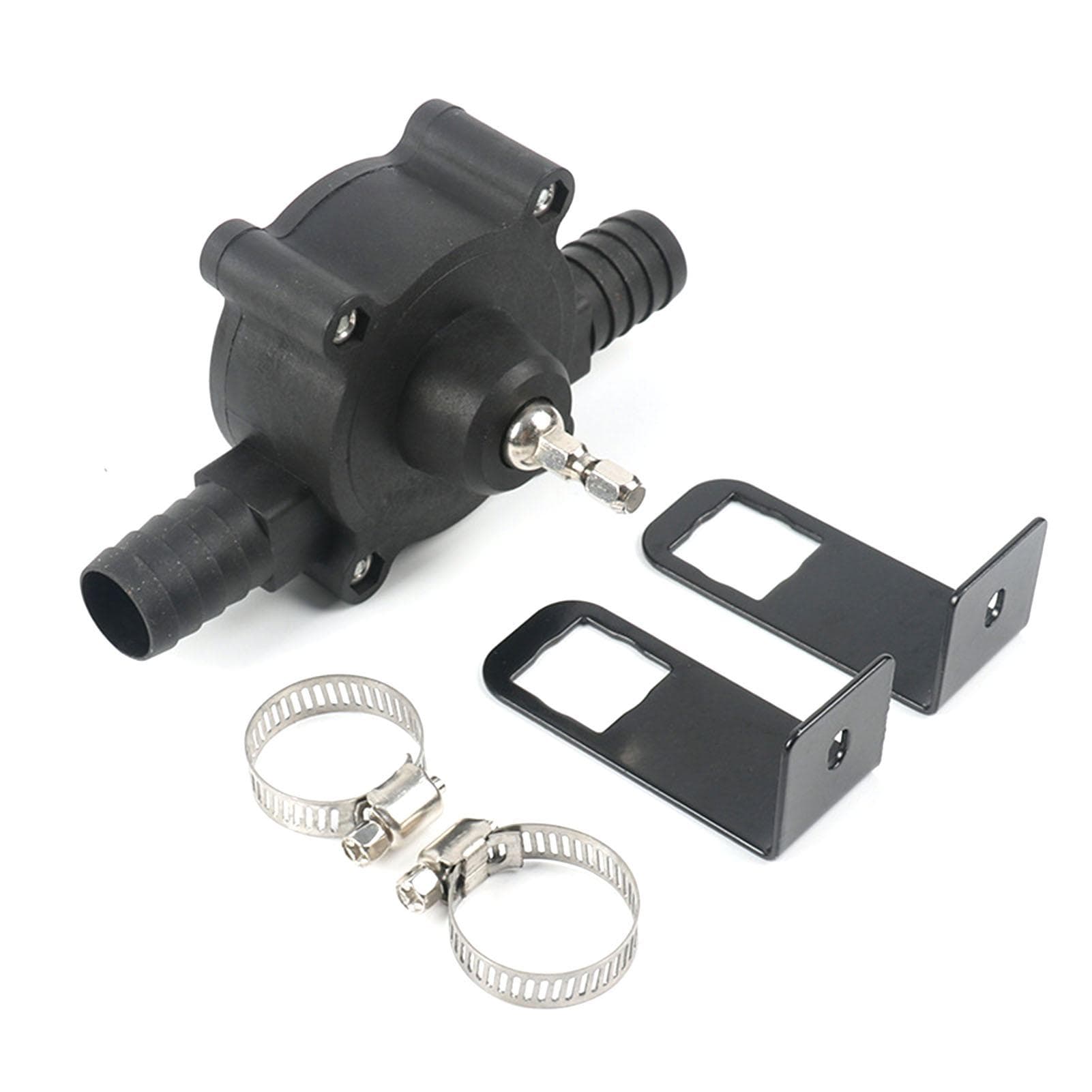Electric Drill Pump Small Household Pump Hand Drill Driven Pump Mini Self Priming Water Pump Black