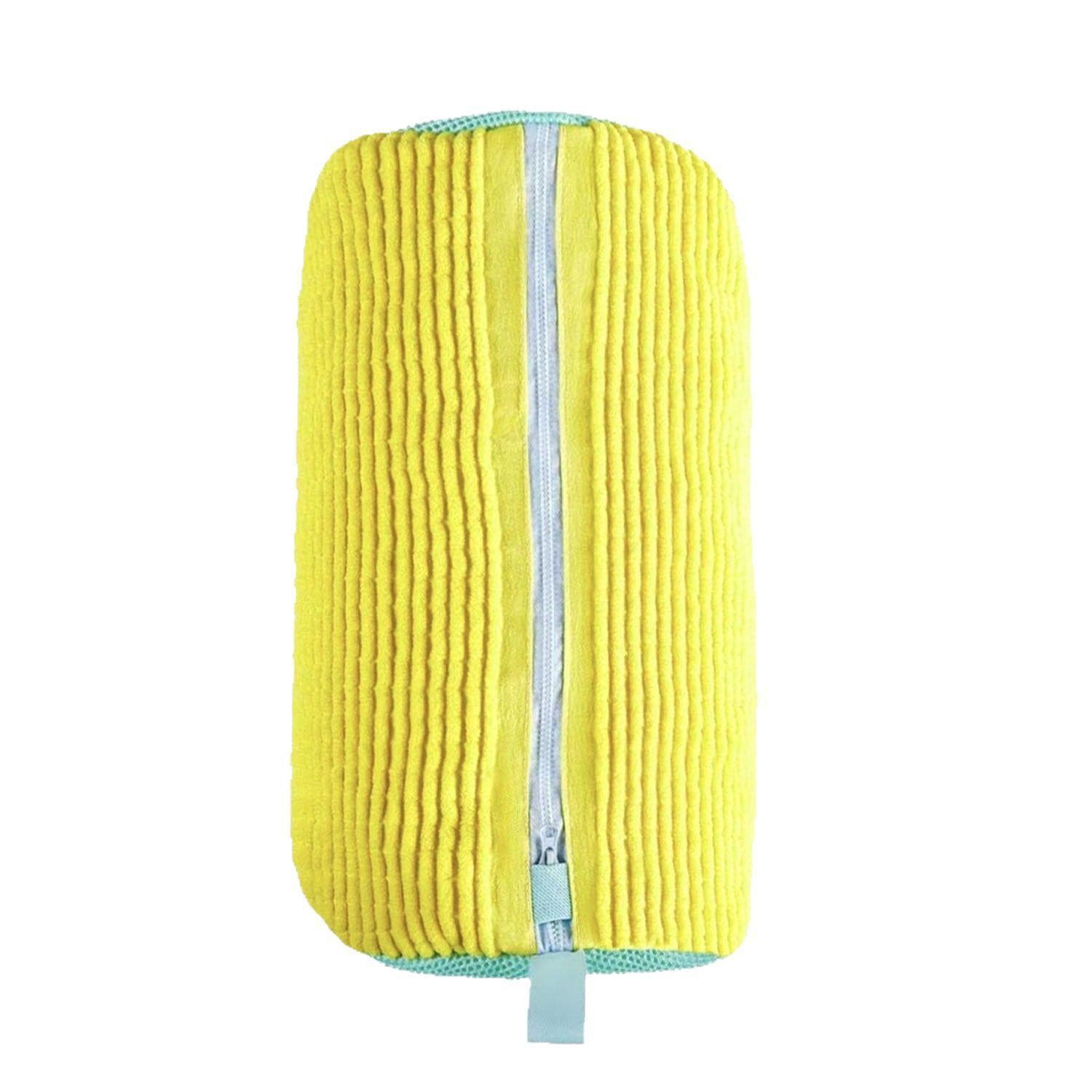 Yellow Shoe Washing Machine Bag Laundry Bag with Zipper Closure Soft Chenille Lining Fluffy Padding Casual Footwear Laundry Bags yellow