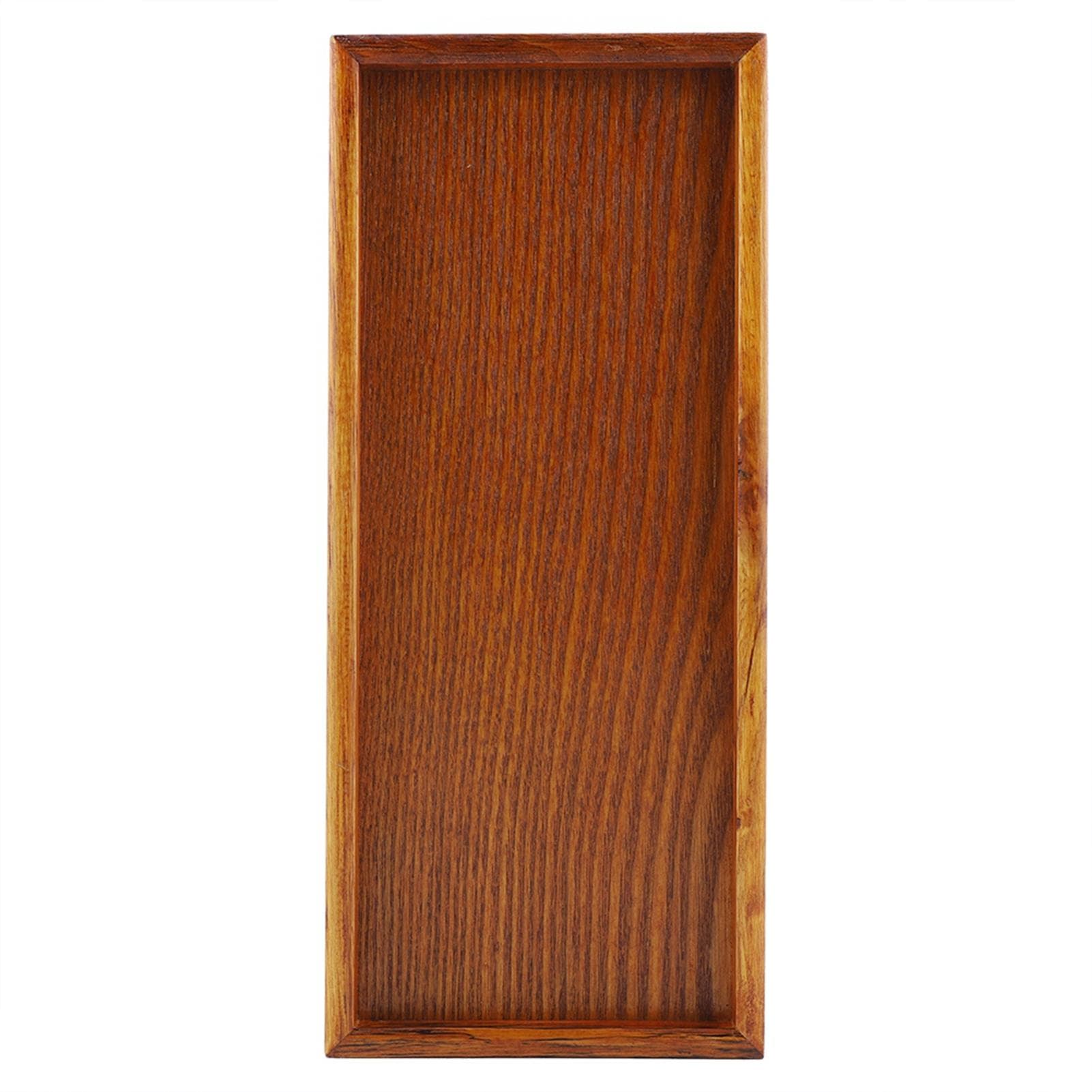 Rectangle Wooden Tea Tray Serving Table Plate Snacks Food Storage Dish for Hotel Home(35*15cm)