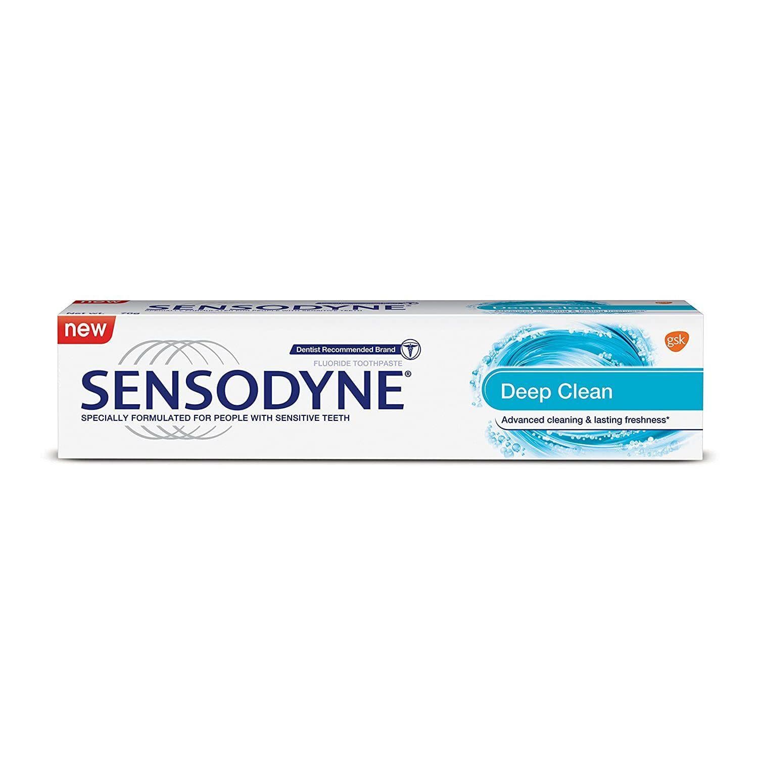 Toothpaste Sensodin: deep cleansing (70 g), Sensodyne Toothpaste Deep Clean, Glaxo Smith Kline 5.5