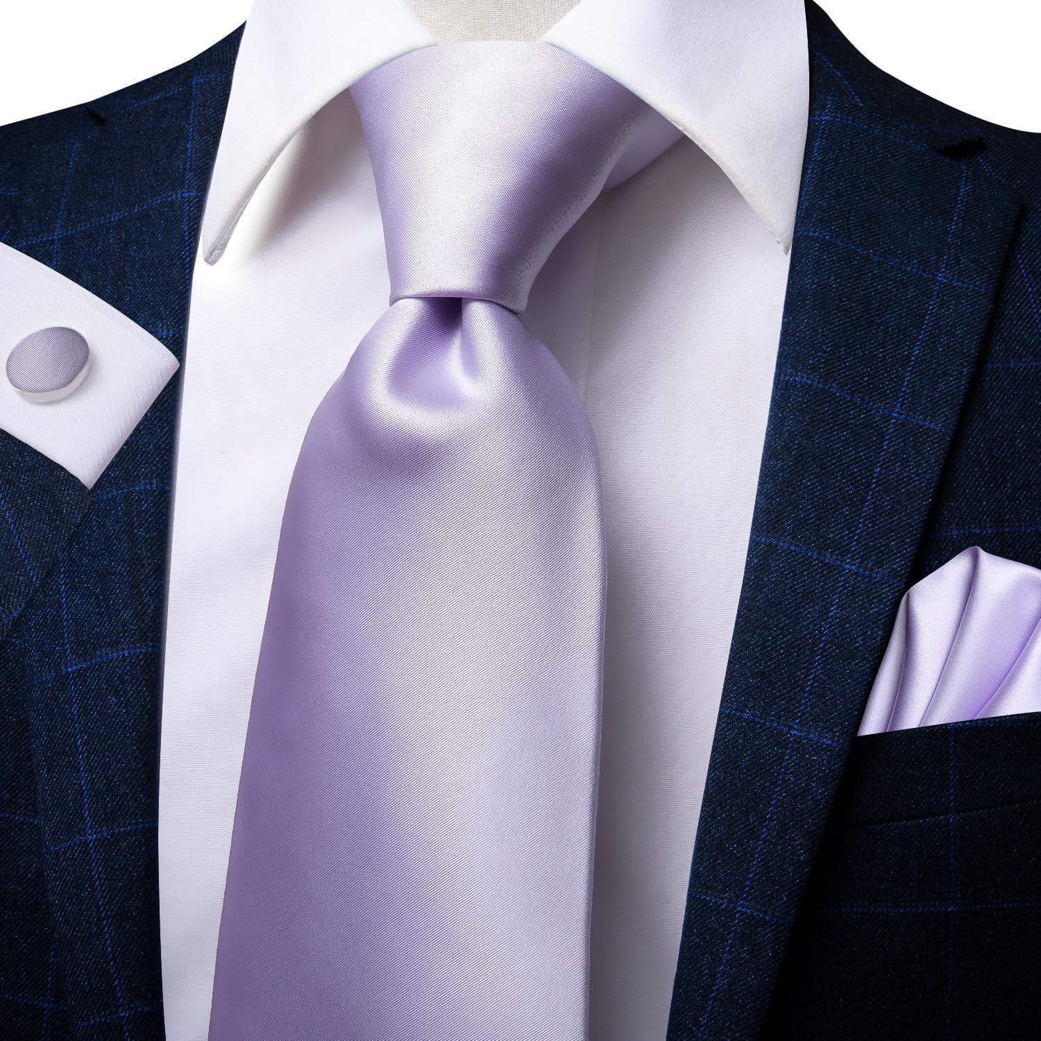 Hi-Tie New Fashion Mens Tie Business Necktie Hanky Cufflinks Tie Set N-3263