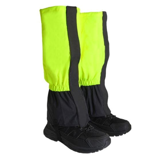 1 Pair Snow Boot Leg Gaiters Wear-Resistant Waterproof Adjustable Men Women Boot Gaiters Leg Guards for Camping Hiking fluorescent yellow