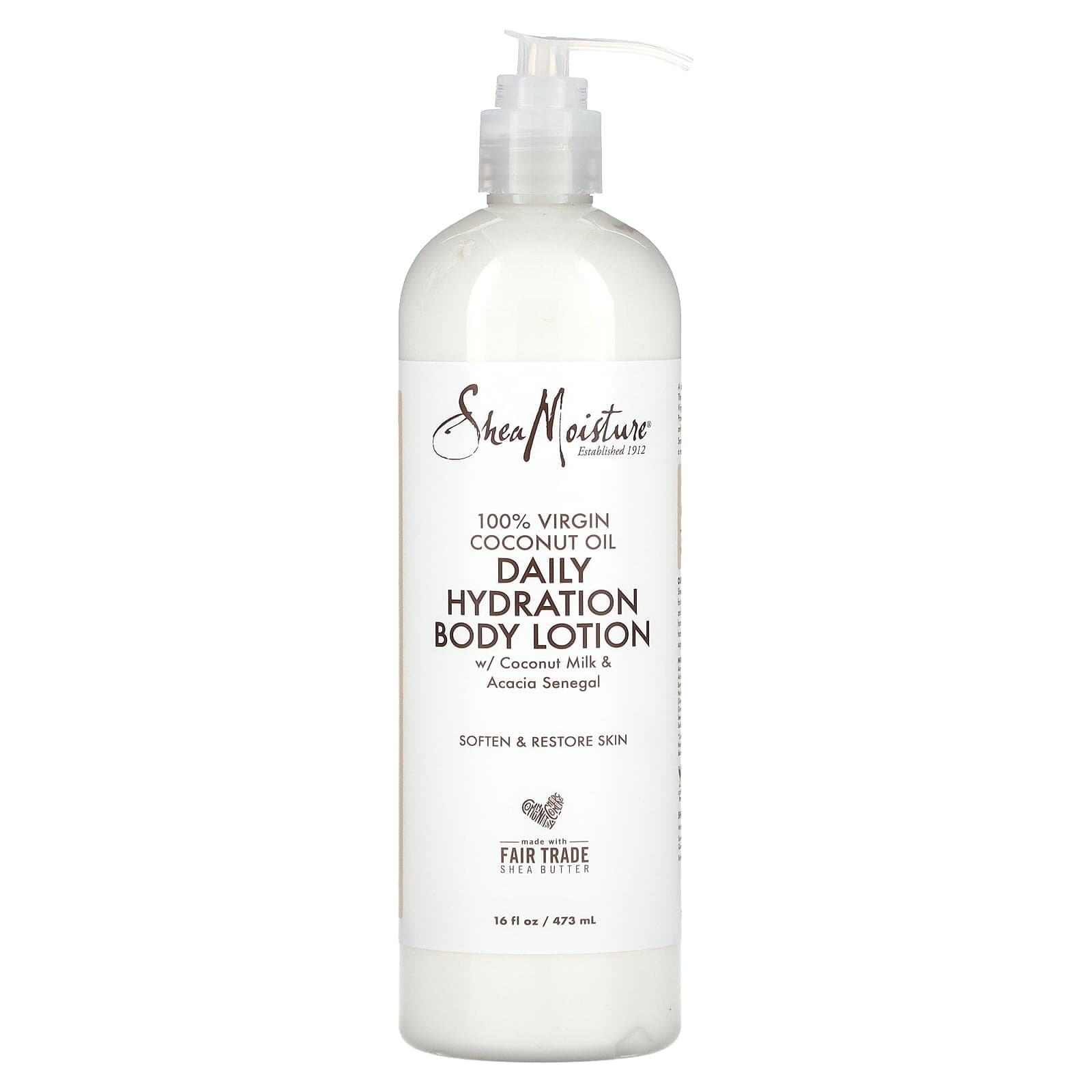 SheaMoisture, 100% Virgin Coconut Oil, Daily Hydration Body Lotion, 16 fl oz (473 ml)
