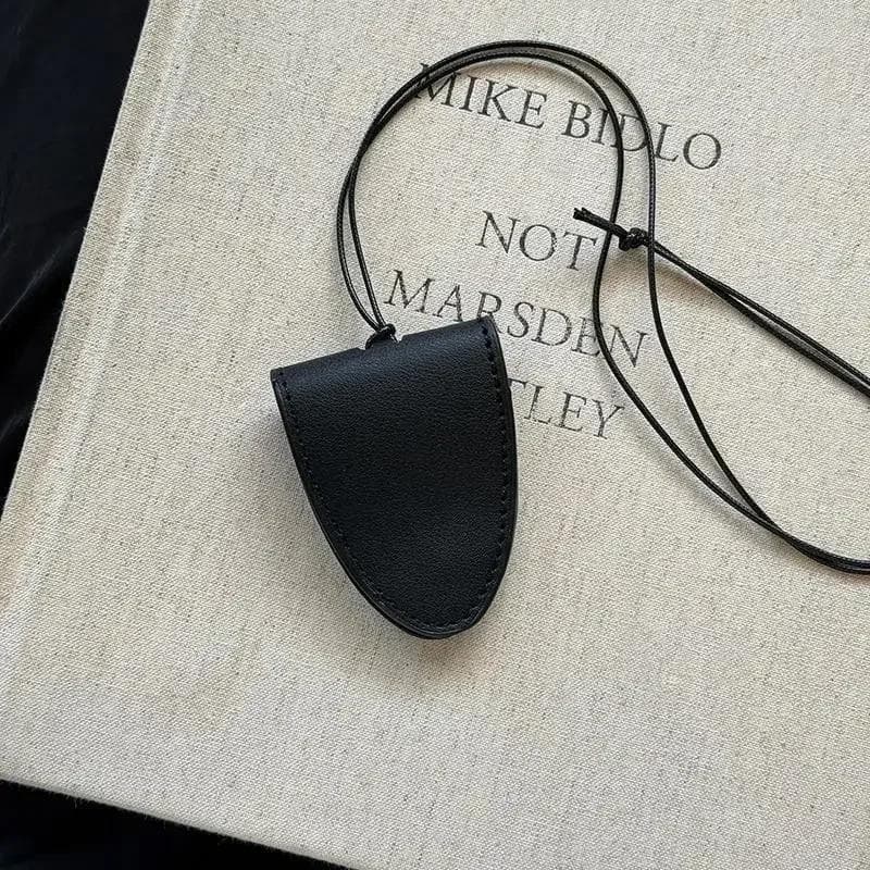 Neck Magnetic Multi functional Leather Sunglasses Clip Necklace Women Outdoor Travel Portable Storage Hanging Rope Accessories black