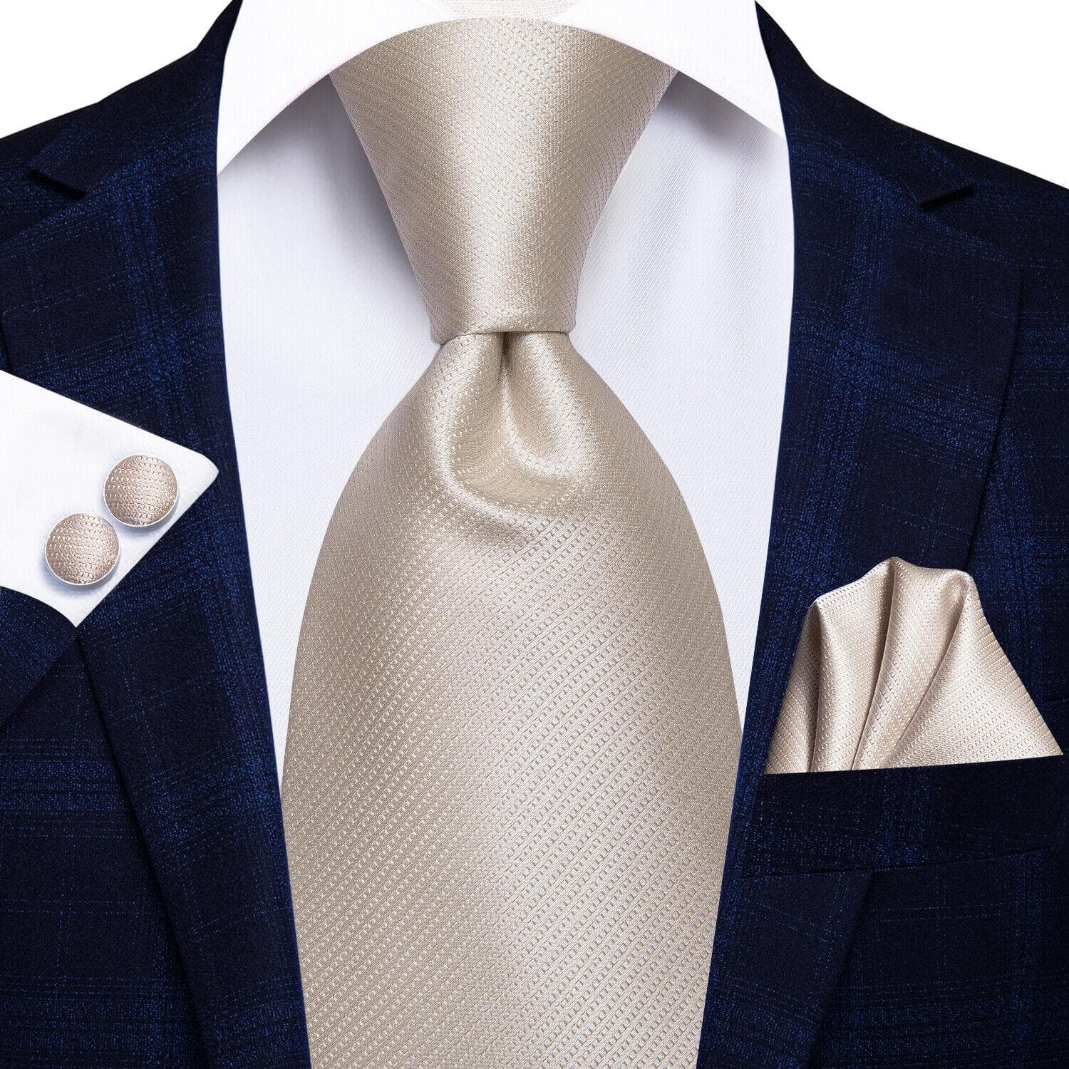 Hi-Tie New Fashion Mens Tie Business Necktie Hanky Cufflinks Tie Set N-3145