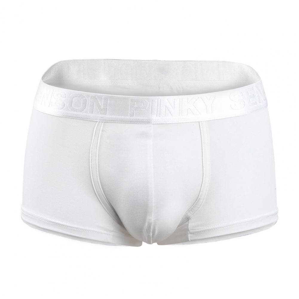 Men Boxer Briefs Men's Mid-rise Boxer Briefs with Wide Elastic Waistband Letter Print Design U-convex Shape for High for Comfort M white