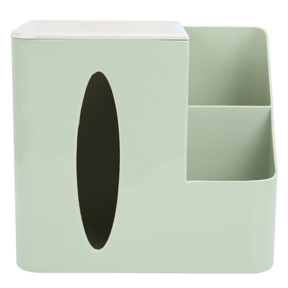Multi Grid Home Living Room Remote Control Storage Box Tissue Holder Organizer(Pink ) green