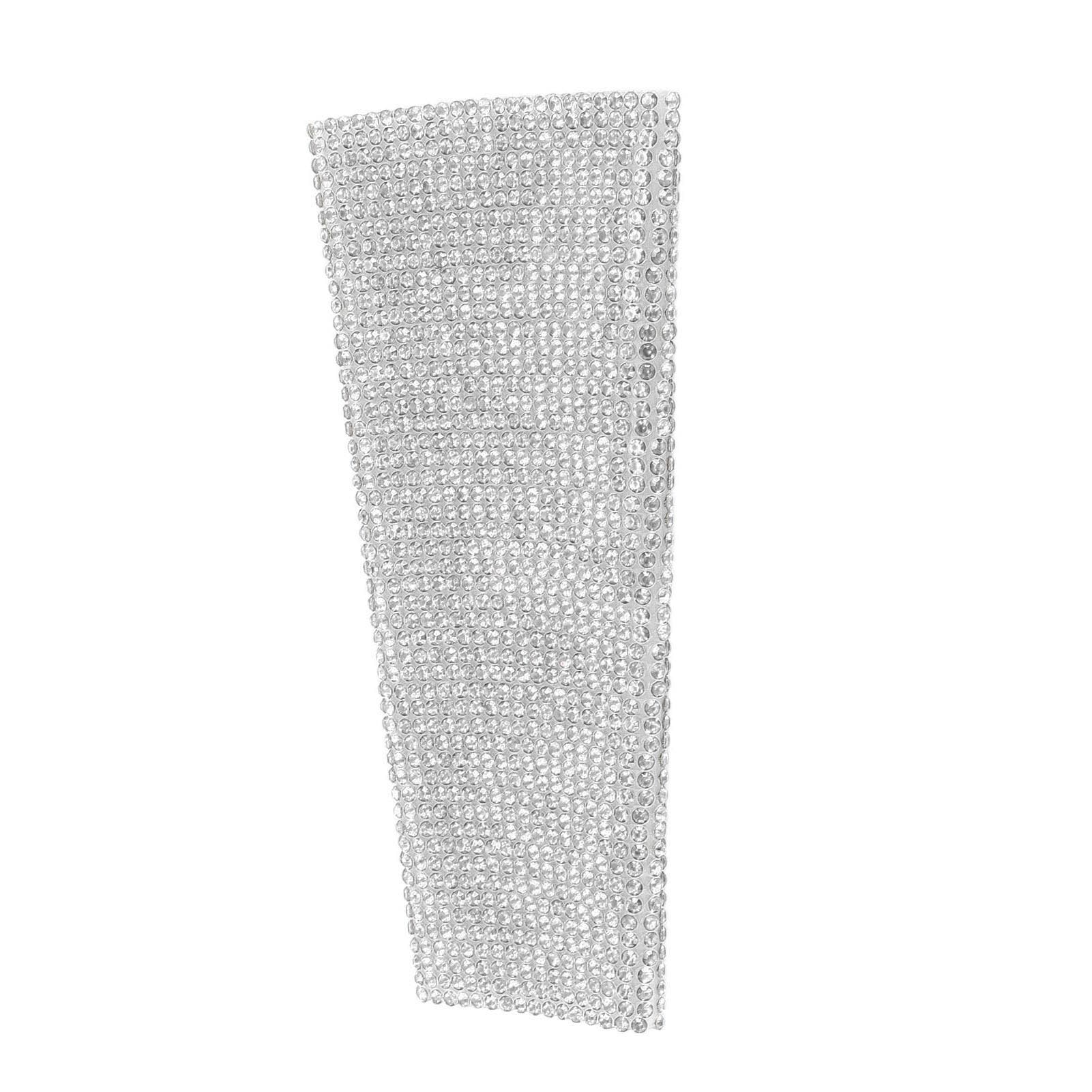 Microphone Handle Cover Glass Sparkly Bling Rhinestone Mic Decorative Sleeve Wrap for SM58 silver