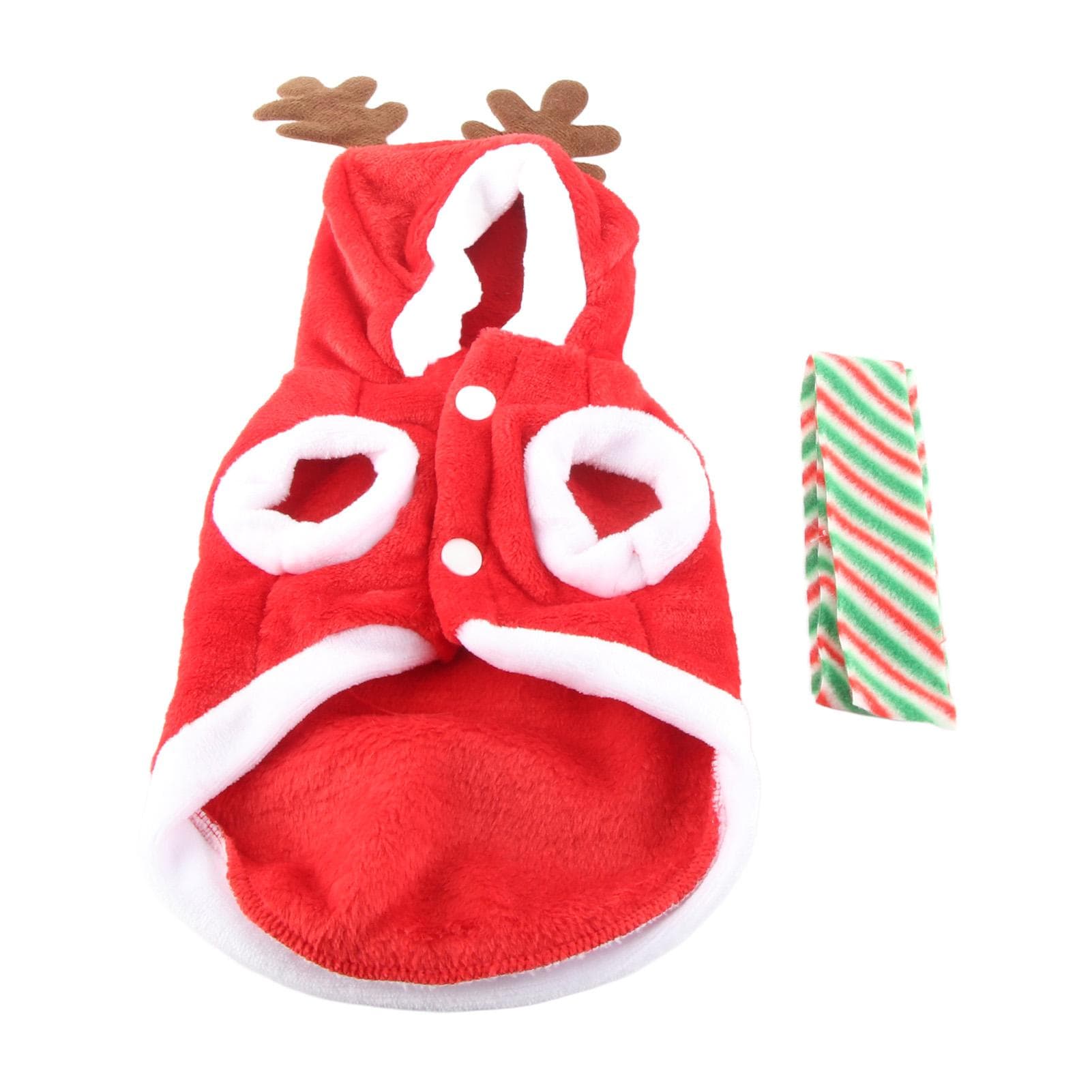 Christmas Flannel Warm Clothes for Pets Cats Dogs
