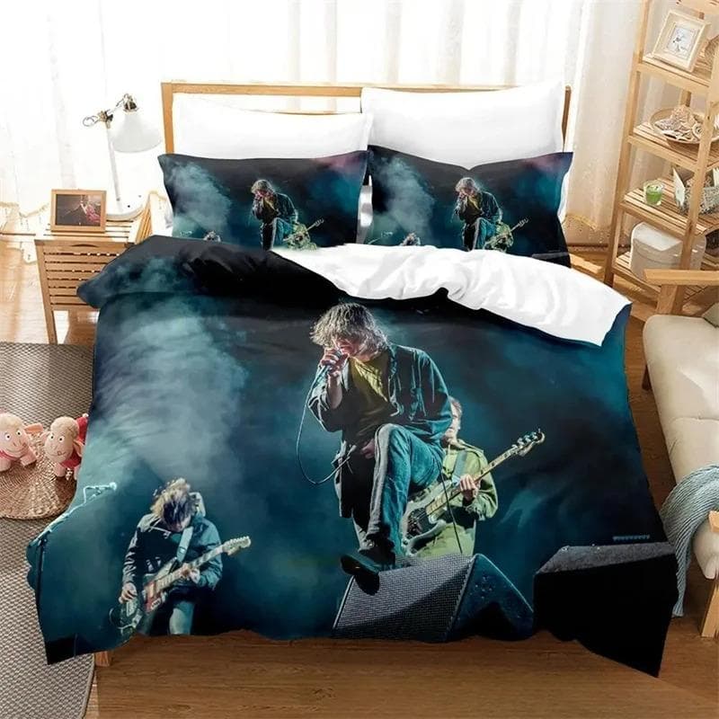 3D Printed My Chemical Romance Bedding Sets exquisite bed supplies set duvet cover bed comforter set luxury birthday gift AU Queen 210x210cm
