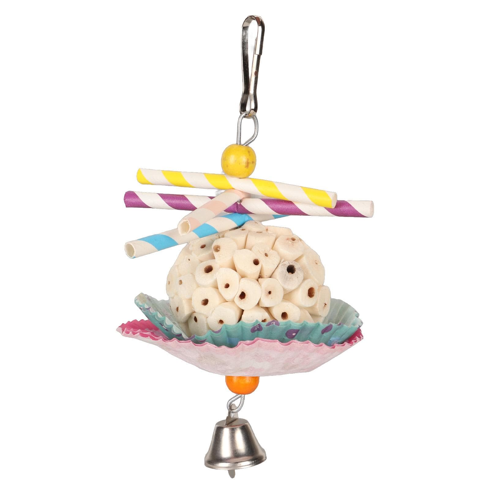 Cake Bird Foraging Toy Edible Soft Boredom Relief Parrot Shredding Chewing Toy for Cockatiel Budgie