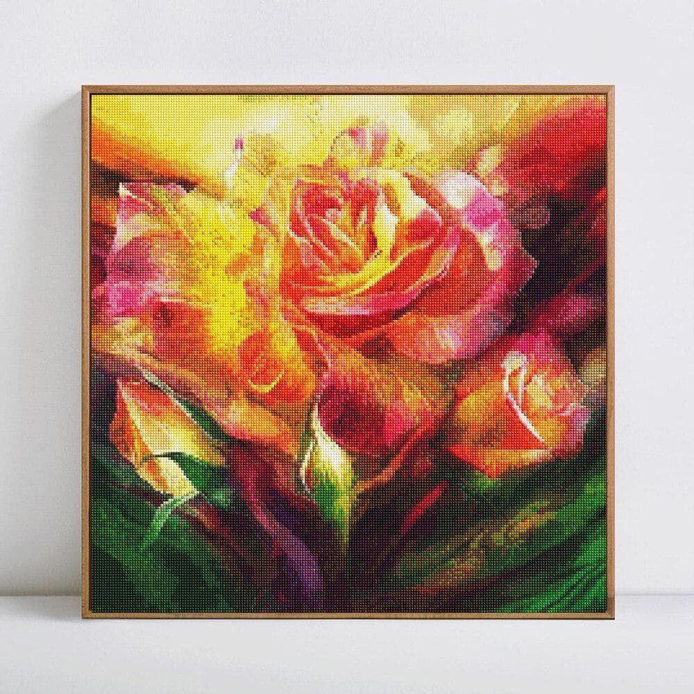 5D Diamond Painting Flower Rose Full Round Embroidery Sale Diamond Mosaic Picture Of Rhinestone 30x30