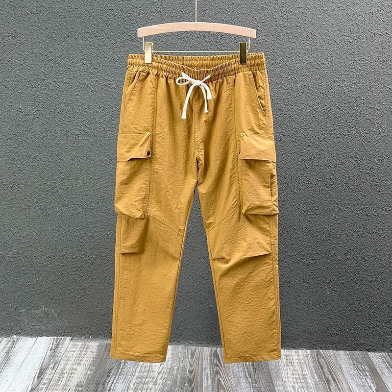 Working Casual Pants for Men's Spring and Autumn New Loose Trend Multi-pocket Versatile Trousers 38