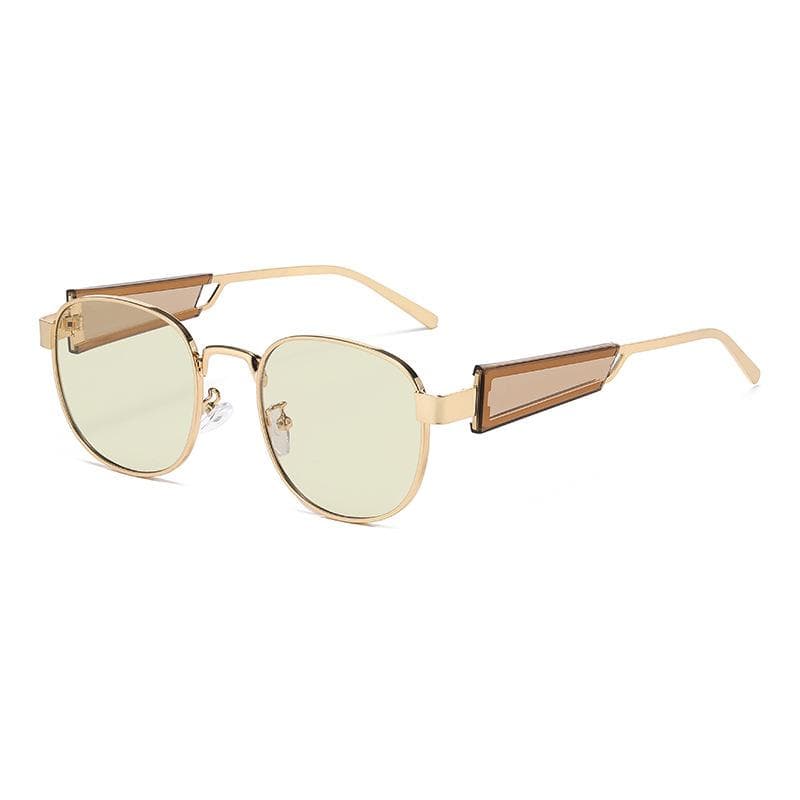 New Metal Retro Square Sunglasses For Men Women Trendy Mirror Street Style 2424 Fashion
