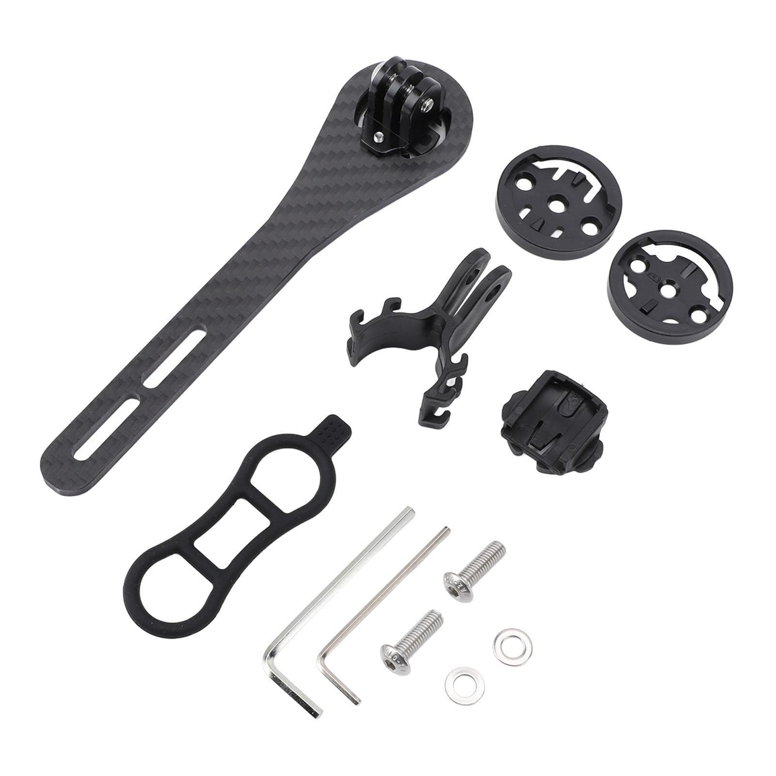 SIKW Out Front Bike Computer Mount Multi Functional Lightweight Carbon Fibre Cycling Computer Bike