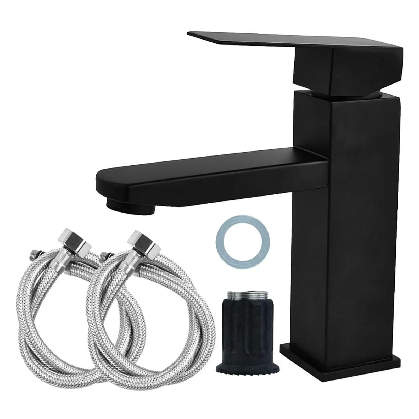 1/2in Universal Hot Cold Water Faucet 304 Stainless Steel Water Tap for Basin Bathroom Home