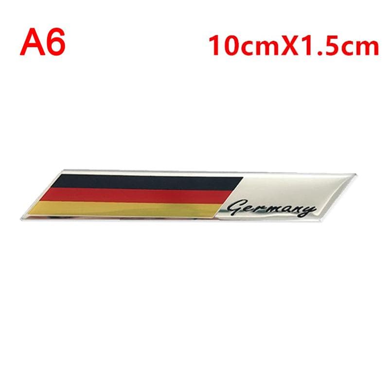 1Pcs Metal 3D Germany German Flag Badge Emblem Deutsch Car Sticker Decal 10cm*1.5cm