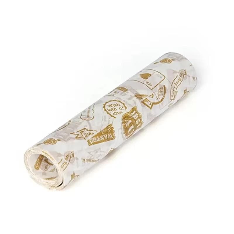 50PCS-food wrapping paper Food Grade Grease waxed paper snack pad paper anti-oil baking Tool Burger Fries Baking Wax Pad Paper