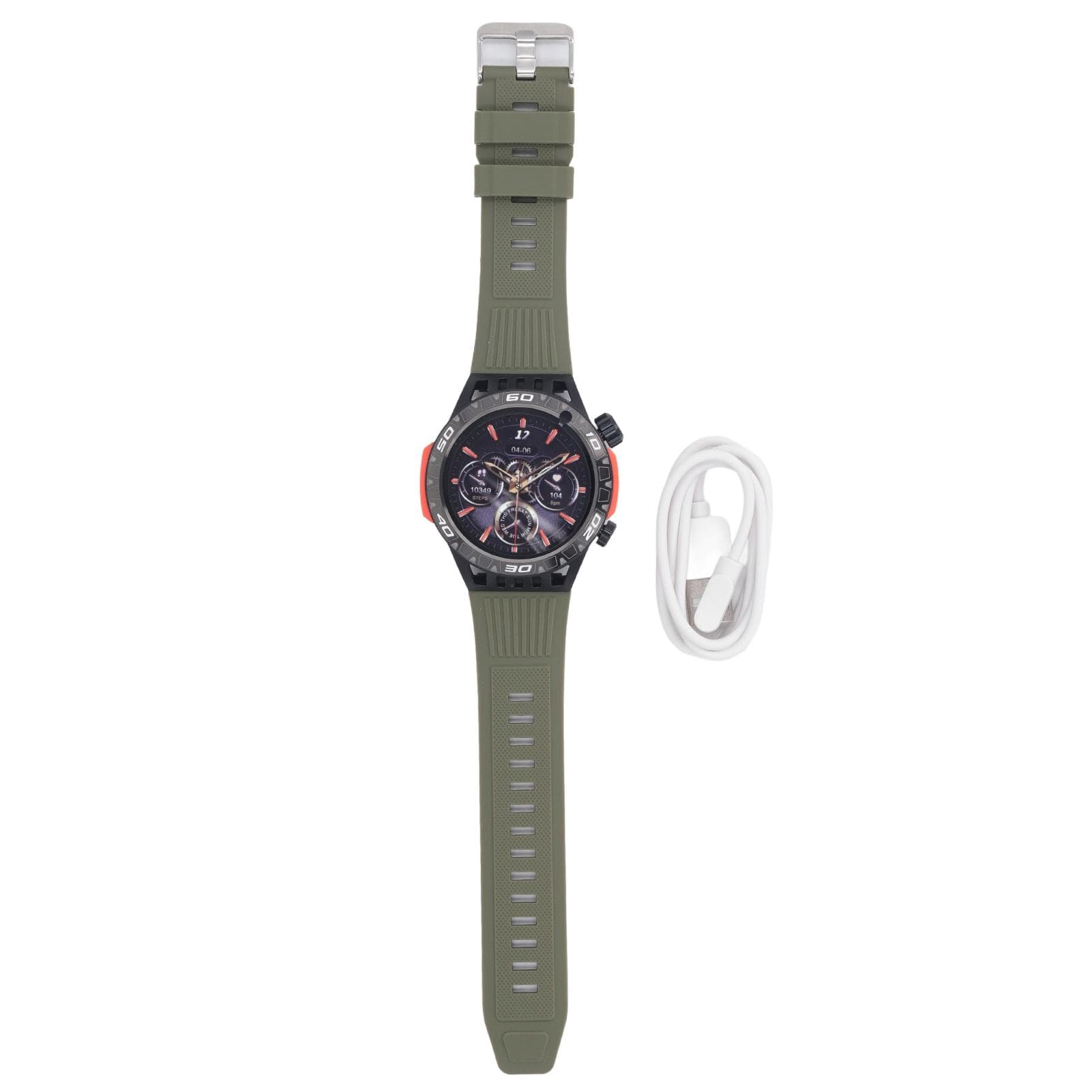 Smart Watch for Men Answer Dial Calls 1.46 Inch HD IP68 Waterproof Sleep Monitor Sports Smartwatch green