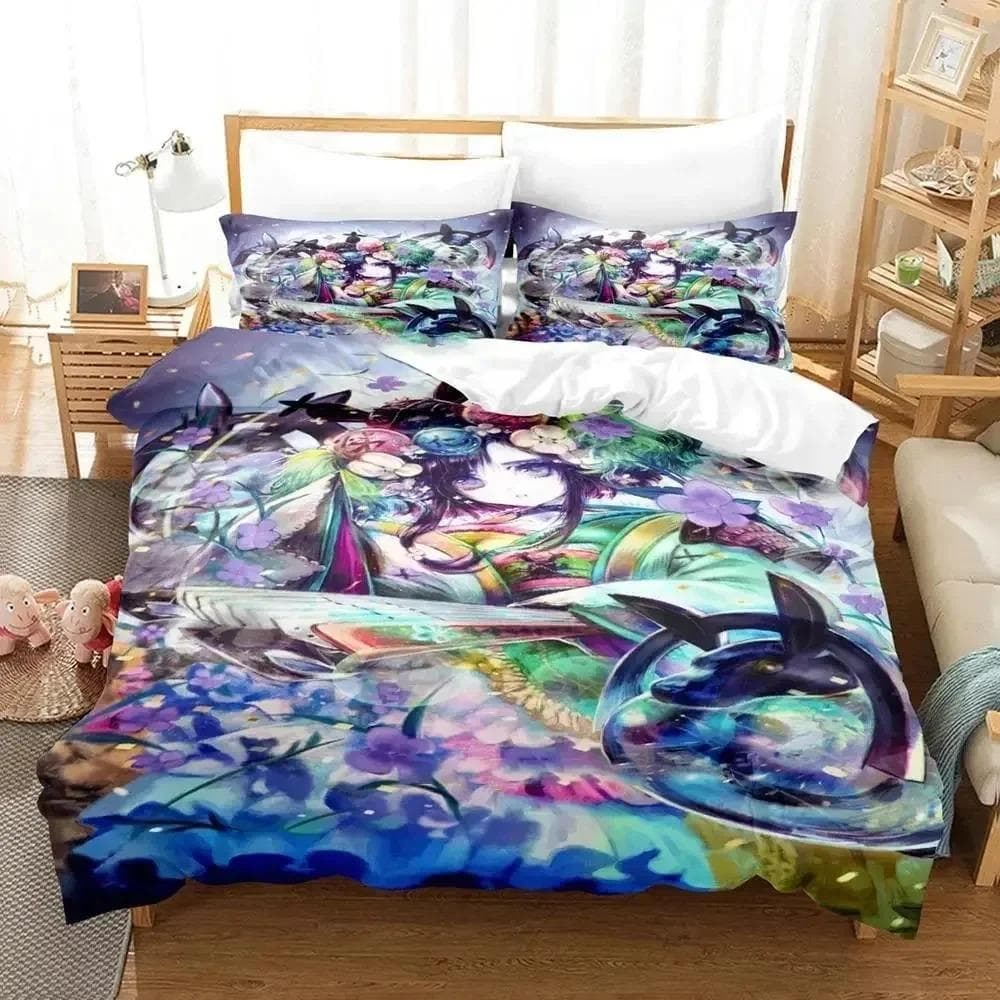 3D Print Lord of Vermillion Bedding Set,Duvet Cover Comforter Bed Set Quilt Cover Pillowcase,King Queen Twin Size Boys Girls 135X200cm-2pcs