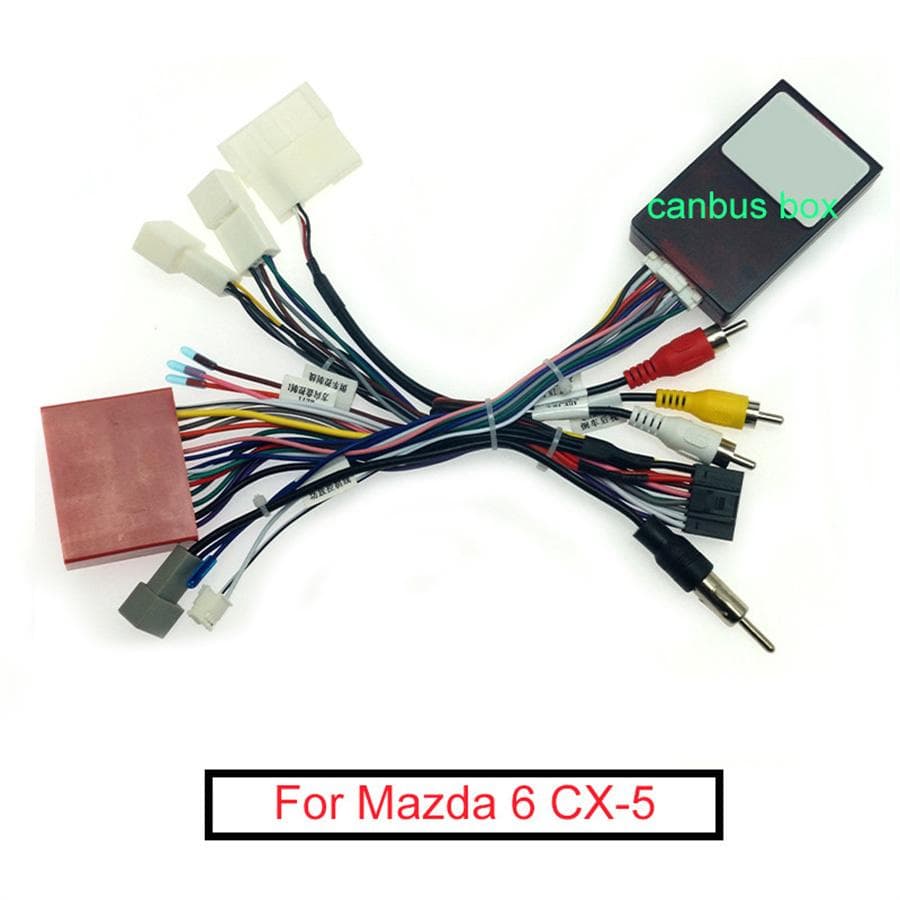 16 Pin Audio Wiring Harness With Canbus Box For Mazda 6 CX-5 Stereo Wire Adapter