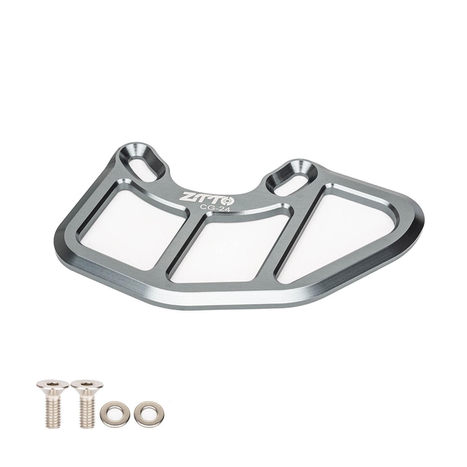 MTB Bash Guard Bicycle Chain Guard Bicycle Chain Guard Aluminum Alloy Chain Protector CG24 silver