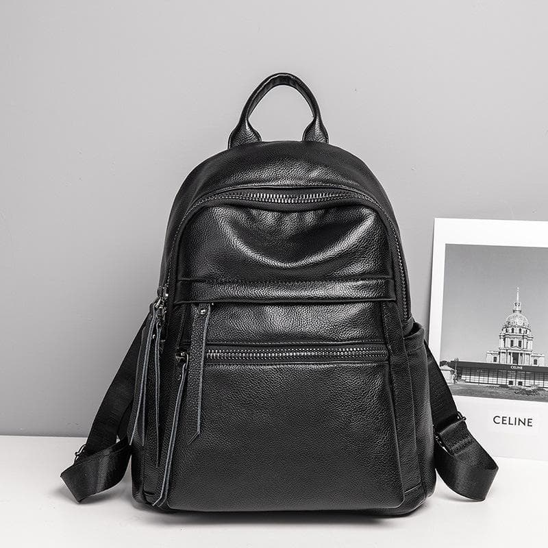 Backpack Women's Large Capacity Fashion Easy To Take Soft Leather Anti-theft Backpack Student Backpack Leisure Travel Bag
