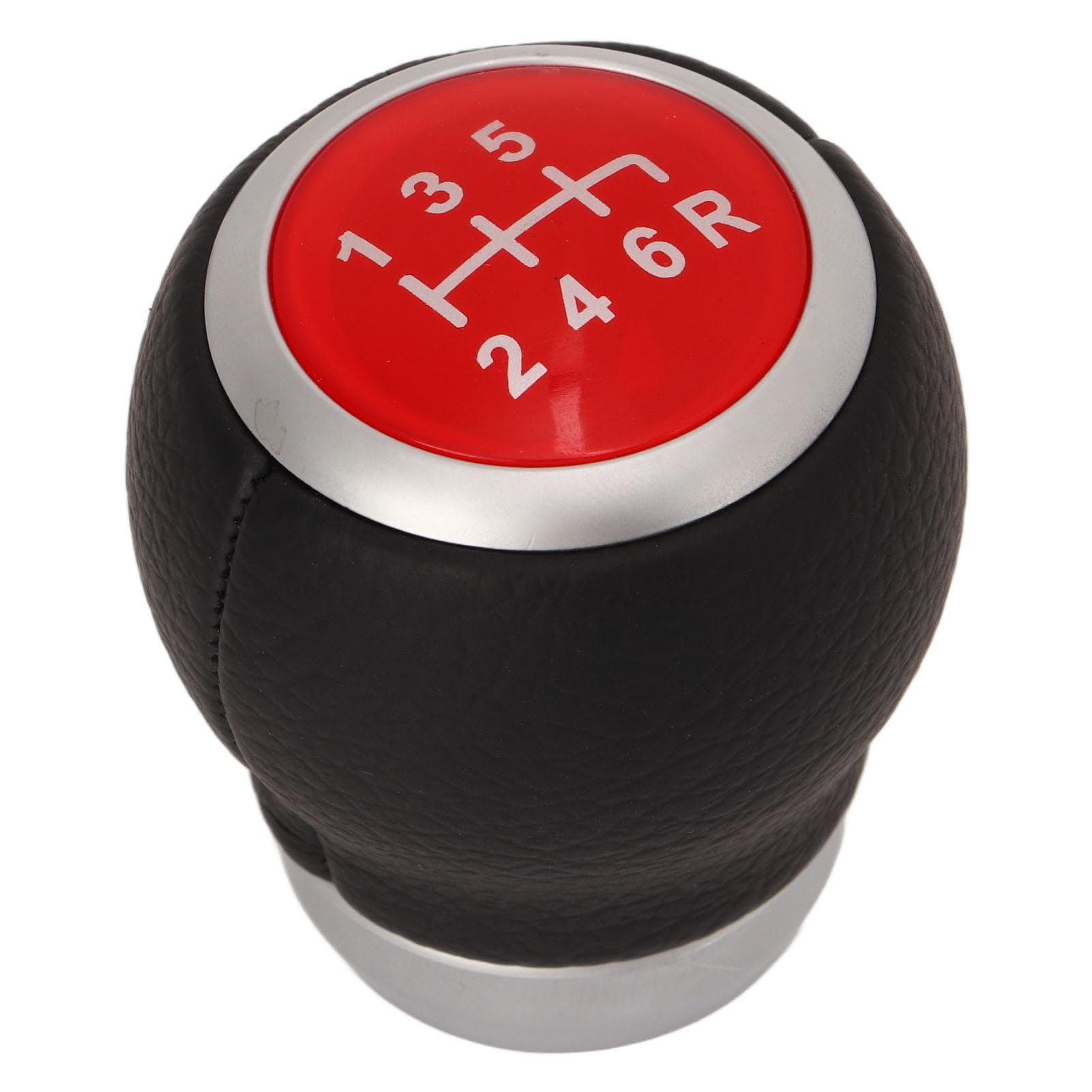 6 Speed Gear Shift Knob Manual Transmission Artificial Leather Replacement for Subaru Red