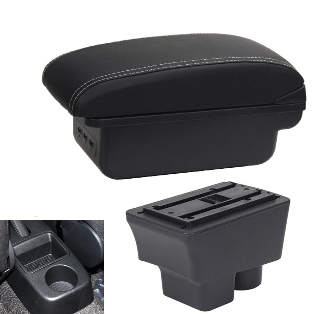 For Skoda FABIA Armrest For Skoda Fabia 2 Car Armrest Box Retrofit Parts Storage Box Interior Parts Car Accessories 2008-2014 white/black