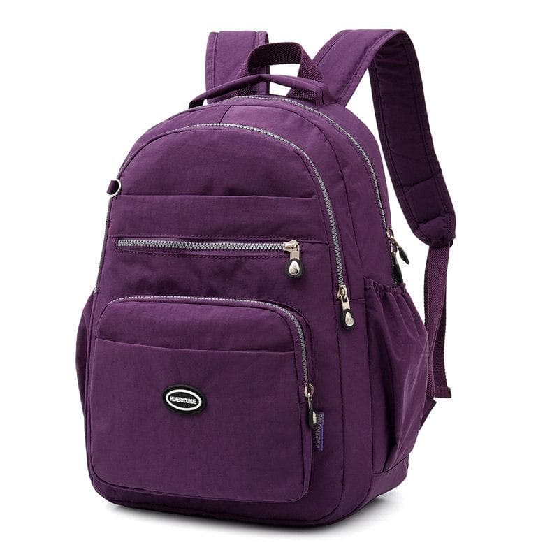 2023 New Waterproof Nylon Backpack Women Large Capacity Travel Bagpack Leisure Laptop Back Pack School Bag For Girls Mochila Sac 31cm x 17cm x 42cm purple