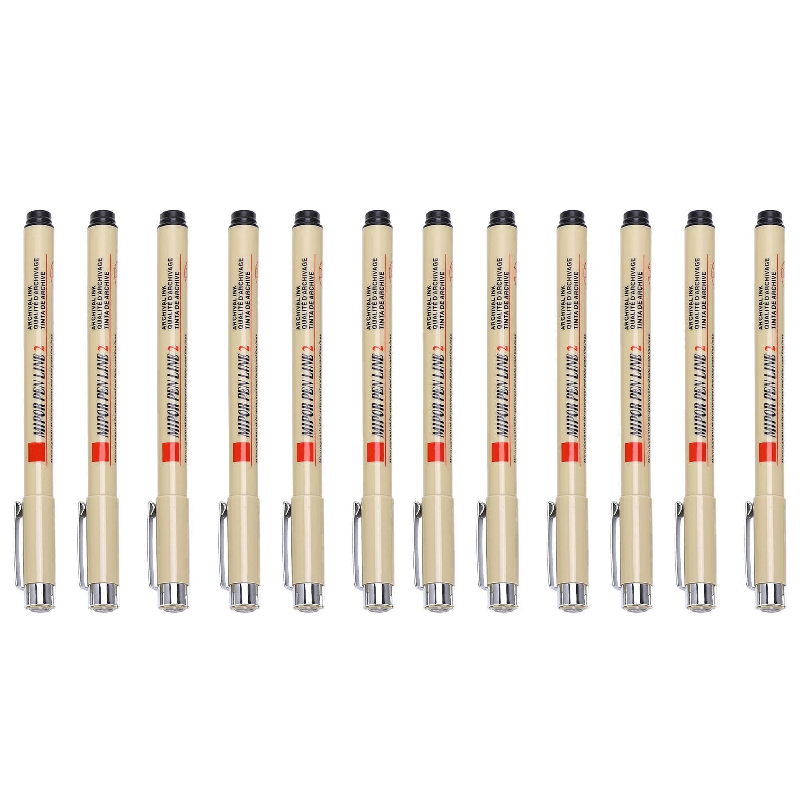 12Pcs Micro Line Pens Quick Dry Waterproof Colorfast Line Drawing Pen for Drawing Writing Product