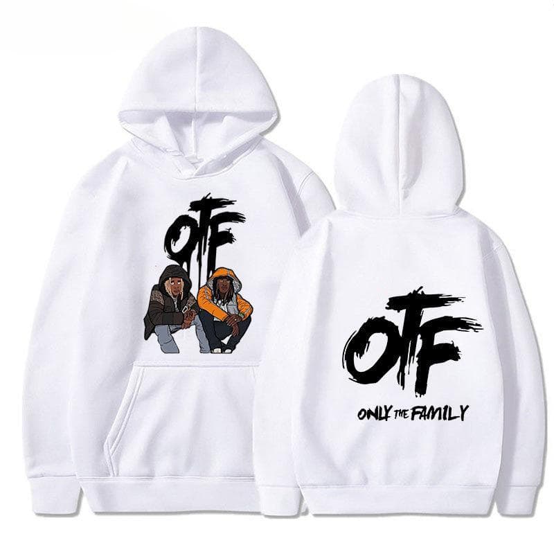OTF Setr Hip-Hop Letter Hoodie Autumn and Winter Couple Style Casual and Comfortable Pullover Sweatshirt XL