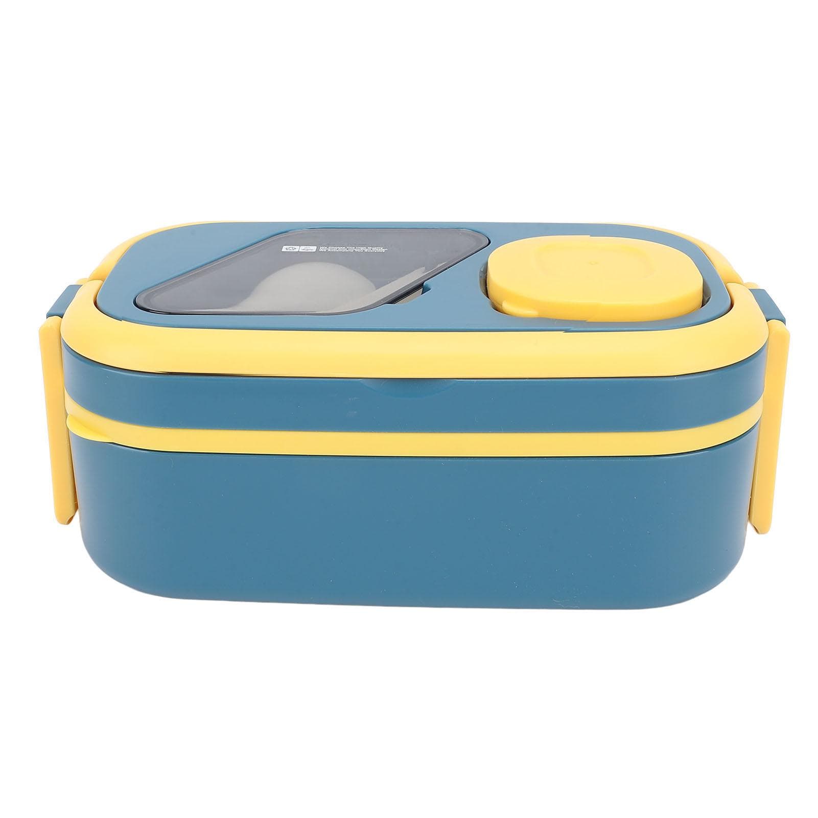 Lunch Box Double Layer Multi Compartments Plastic Lunch Container for School Work Microwave Safe L(for 6.5-9kg)