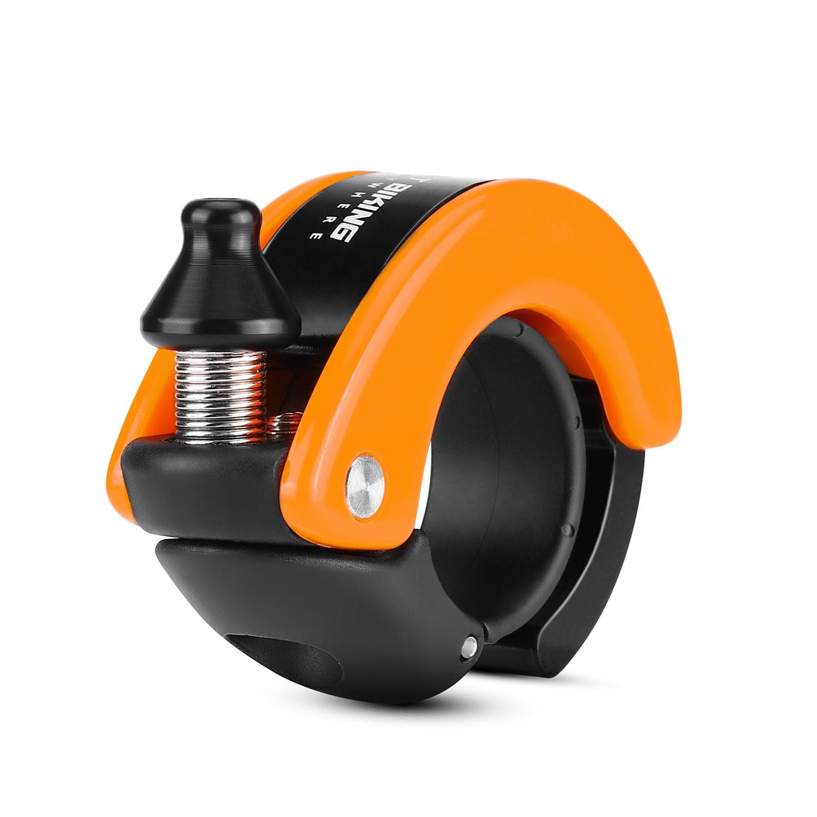 Bicycle Bell Aluminum Alloy Bike Bell Crisp Sound Bicycle Handlebar Bell Easy-Installation Bike orange