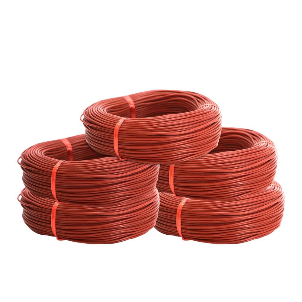 300m 12K Floor Warm Heating Cable 33ohm/m Carbon Fiber Heating Wires 3 Rolls of 100m 500m red