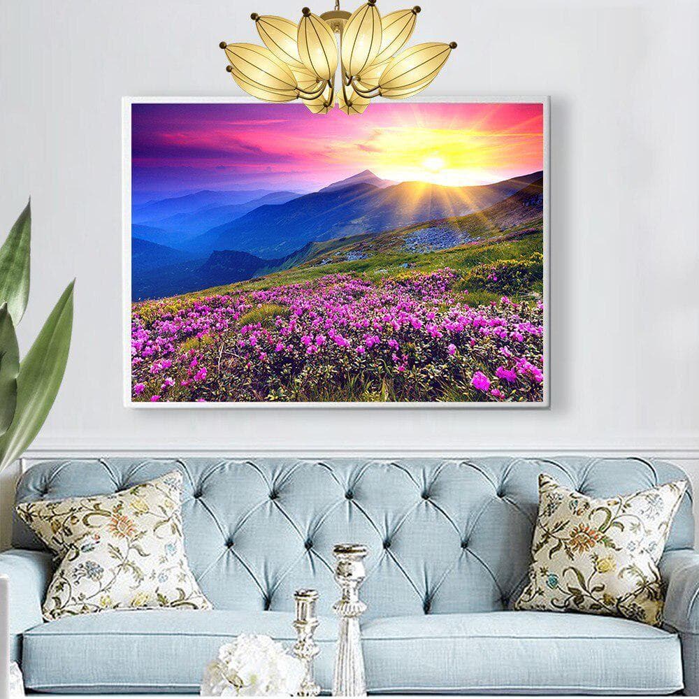 Diamond Painting Full Round Diamond Embroidery Wildflower 5D DIY Cross Stitch 20X30CM