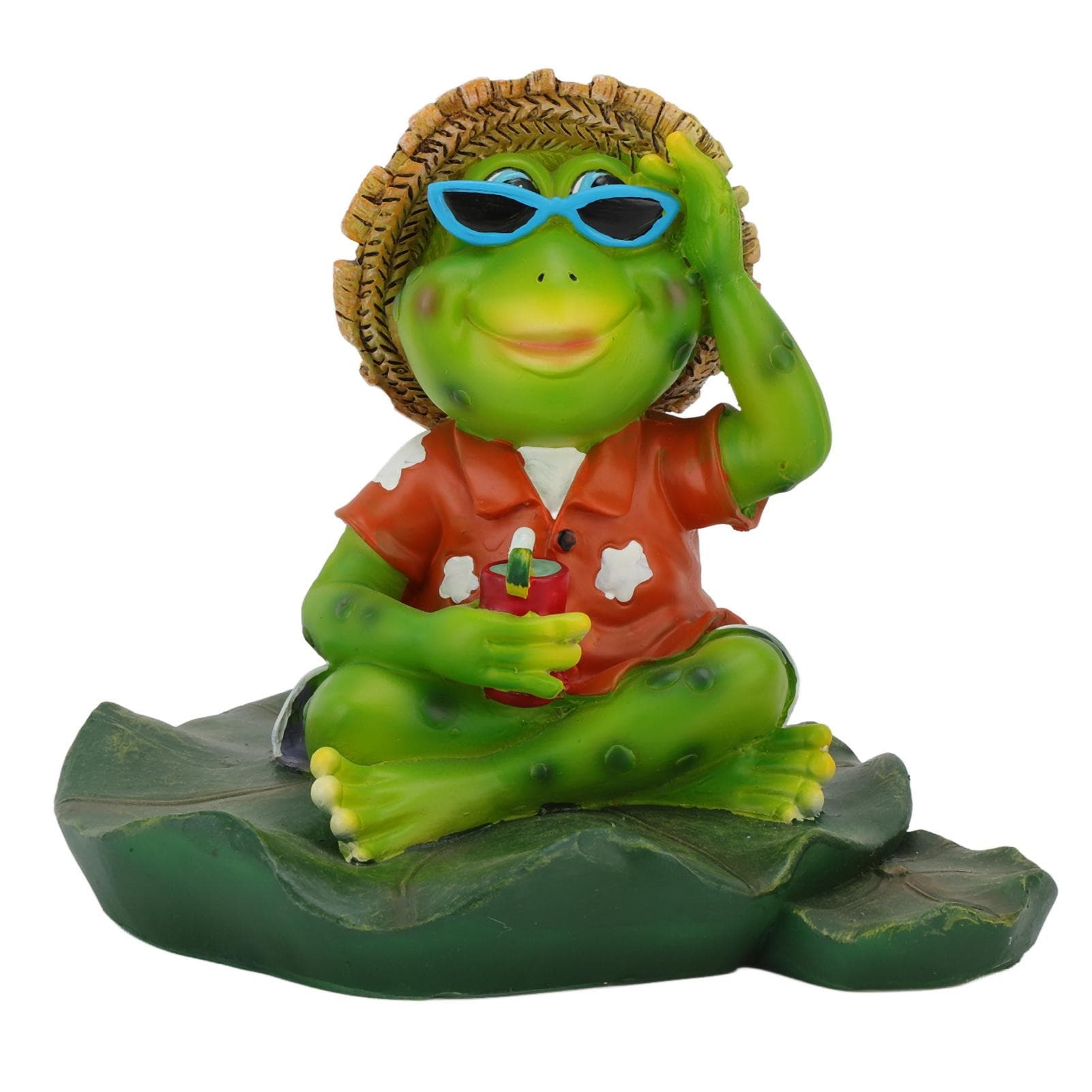 Floating Frog Statue Cute Resin Frog Sculpture Garden Ornament for Outdoor Pond Decoration