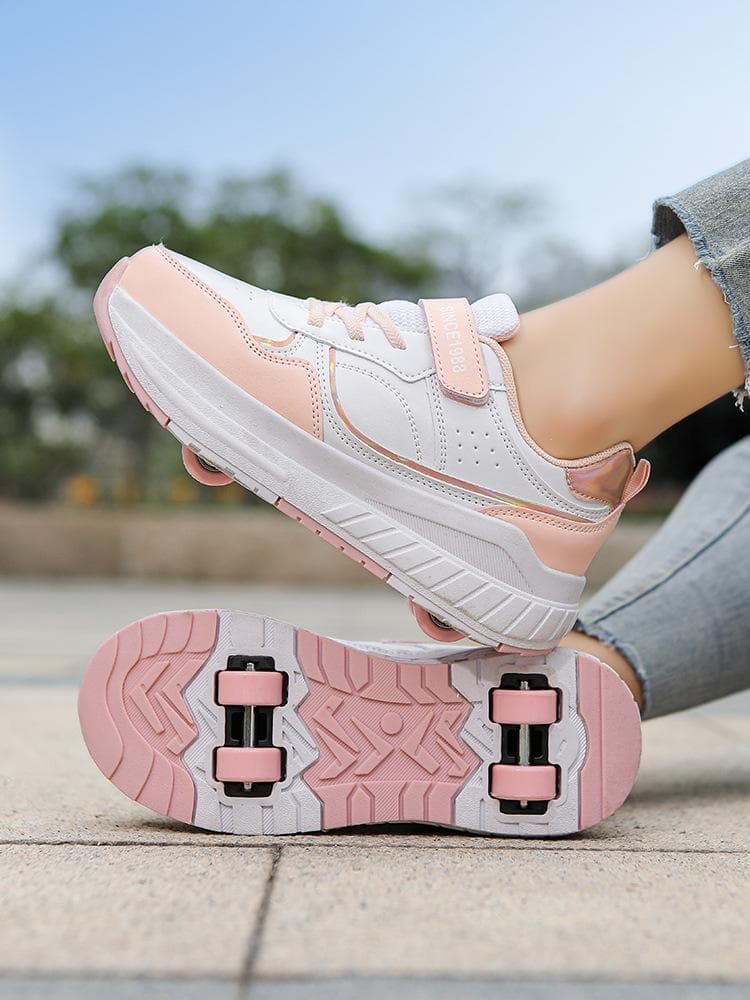 Children's Shape-shifting Shoes Four-wheel Runaway Shoes Boys and Girls Dual-purpose Roller Skates Double-row Roller Skates Adult 33