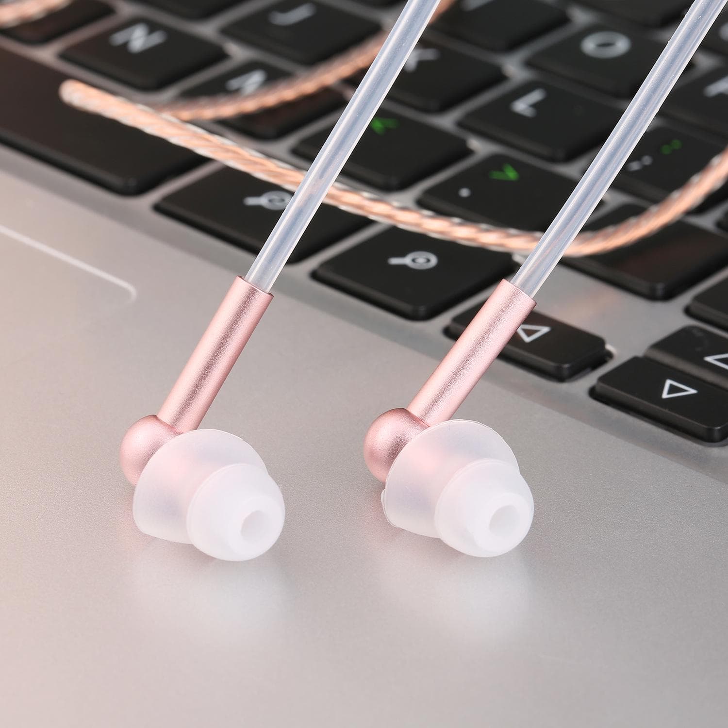 IBRAIN FC31 Air Tube Anti-radiation In-ear Headphones 3.5mm Wired Music Headset Radiation Free rose gold