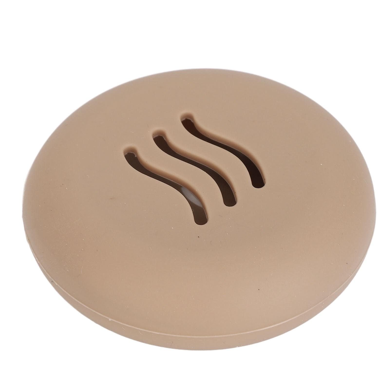 Silicone Powder Puff Holder Breathable Dust Prevention Portable Makeup Sponge Storage Case Brown