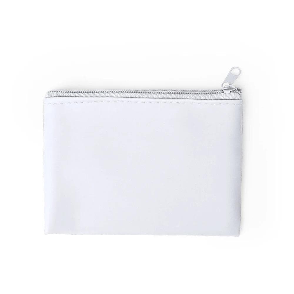 Short Wallet Pouch Bag Mini Purse Coin Bag Card Holder Zipper Waterproof PU Solid With Keyring Handbag Leather Coin Purses white
