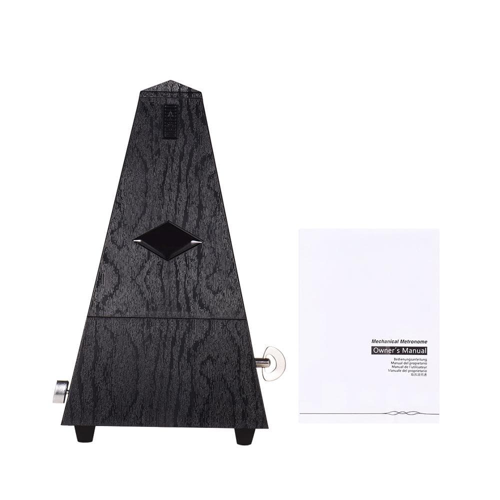 Ammoon Universal Pyramid Mechanical Metronome ABS Material for Guitar Violin Piano Bass Musical black