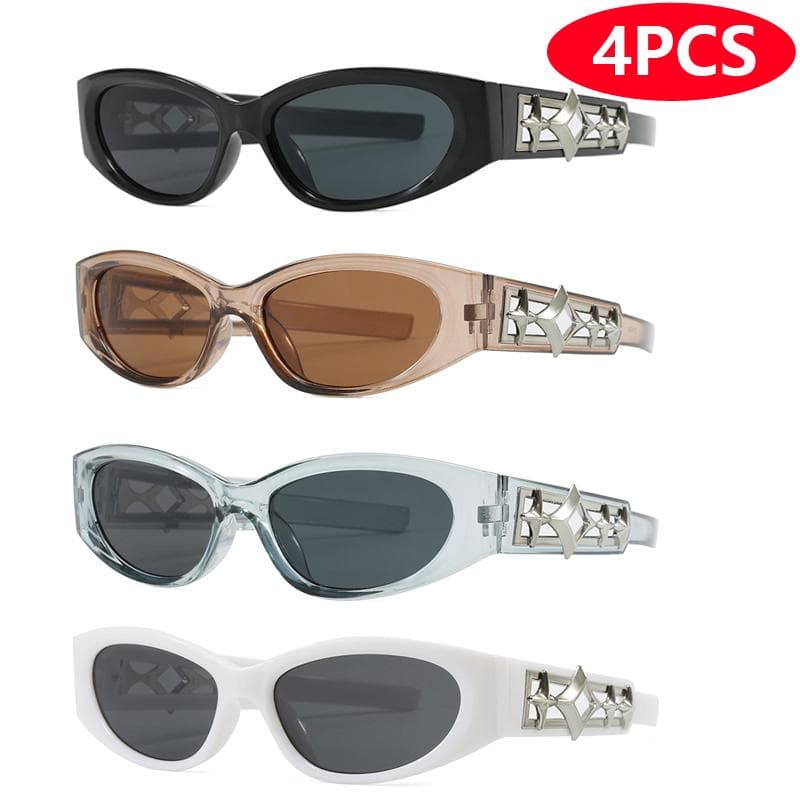 1/6pcs Cycling Sunglasses Women Small Frame Personalized Outdoor Vacation Driving Sunscreen Glasses Unisex