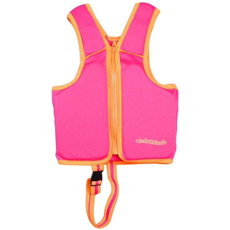 Summer Children Sleeveless Zipper Swim Life Jackets Kids Boys Girls Adjustable Life Vests Cartoon Balanced Flotation Swimsuit 6-7 Years