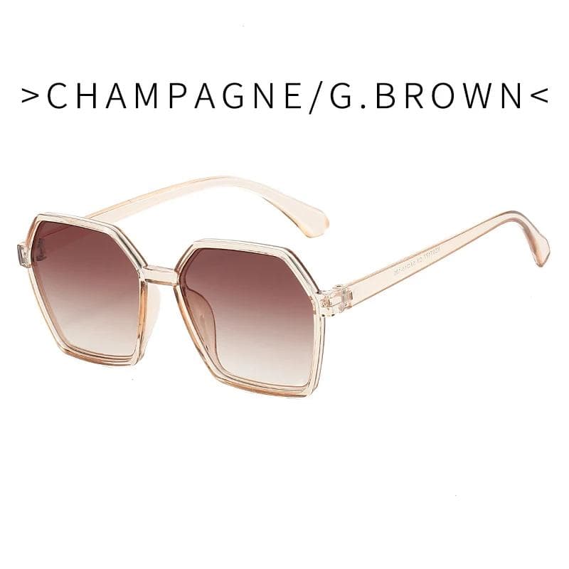 Unisex Retro Square Sunglasses Oversized Gradient Color Fashion Shades for Men Women Travel Goggles Eyewear