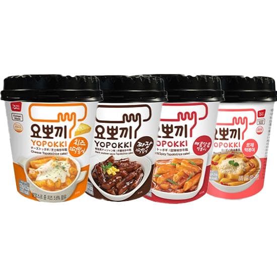 [Korean famous food] Yopokki Tteokbokki (6 Types), Rabokki (1 Types) (25 Options) #Yopokki Set 4cup
