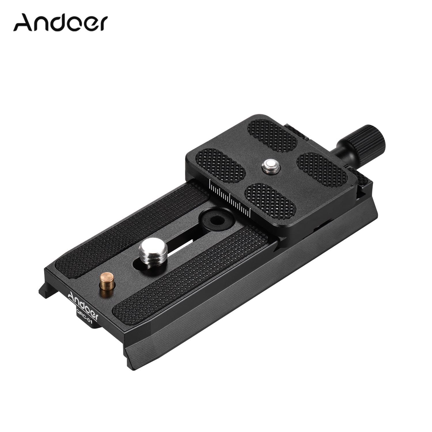 QRC-01 Quick Release Plate QR Plate Aluminum Alloy with 1/4 Inch & 3/8 Inch Screws black
