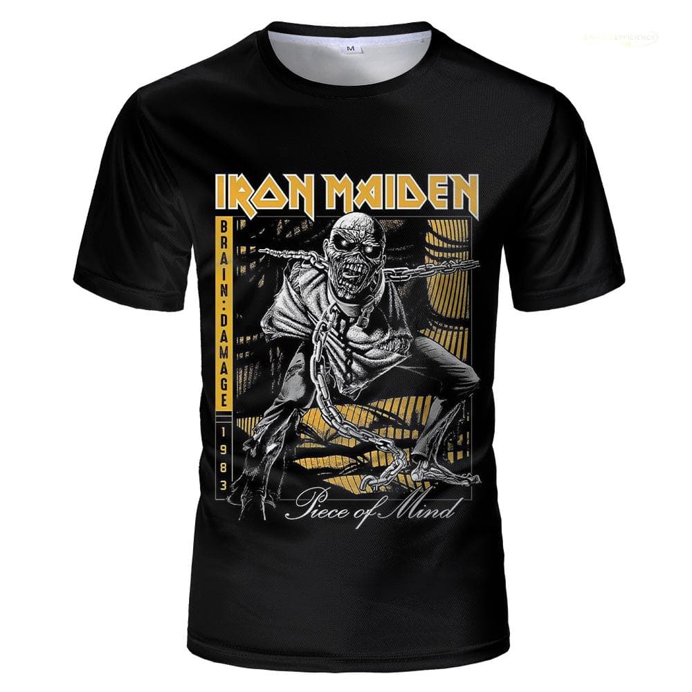 2024 Punk T-shirts For Men And Women Heavy Metal Rock Band Retro Clothing Summer Loose Tee Short Sleeve Oversized Hip Hop Tops M